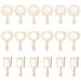 18 Pcs Mirrors Handheld Mini Princess Wood for Craft with Handle Wooden Small Mold