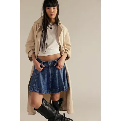 We The Free Wonderland Denim Skirt at Free People in Canyon Land, Size: 26