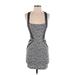 Silence and Noise Casual Dress - Mini: Gray Graphic Dresses - Women's Size X-Small