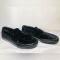 Vans Shoes | Crushed Velvet Vans Loafers | Color: Black | Size: 6