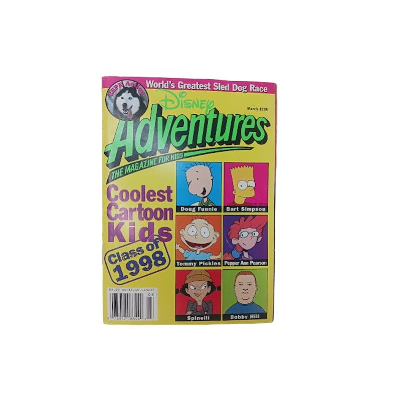 Disney Other | Disney Adventures The Magazine For Kids March 1998 Edition Coolest Cartoon Kids | Color: Yellow | Size: Os