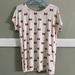 Disney Tops | Disney Parks- Minnie Mouse Bow Open Back Ultra Soft Short Sleeve Top Size Medium | Color: Red/White | Size: M