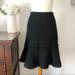 J. Crew Skirts | J. Crew Black Wool Flounce Ruffle Pencil Skirt (Size 4) | Color: Black | Size: 4