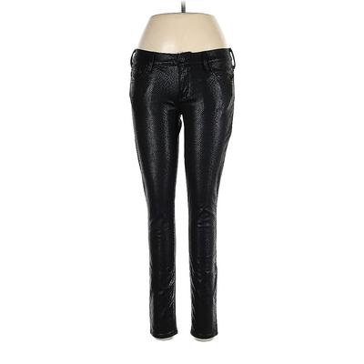 True Religion Jeans - Mid/Reg Rise Skinny Leg Boyfriend: Black Bottoms - Women's Size 28 - Black Wash