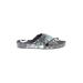 Calvin Klein Sandals: Slip On Platform Feminine Gray Shoes - Women's Size 8 1/2 - Open Toe