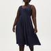 Torrid Dresses | **Torrid Shimmery, Metallic Blue & Multi Stripe Midi Skater Dress | Color: Blue | Size: M