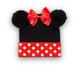 Disney Accessories | Disney Minnie Mouse Youth Pom Cuff Beanie | Color: Black/Red | Size: Osg