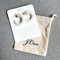 J. Crew Jewelry | J. Crew Brand New Chunky Beaded Hoop Earrings White | Color: White | Size: Os
