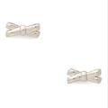 Kate Spade Jewelry | Kate Spade Double Bow Studs Earrings | Color: Silver | Size: Os