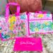 Lilly Pulitzer Bags | Lilly Pulitzer Vinyl Tote Bag | Color: Green/Pink | Size: Os