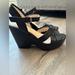 Coach Shoes | Coach Black Leather Platform Sandals Sz.6 | Color: Black | Size: 6