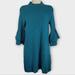 Anthropologie Dresses | Anthropologie Women's Size Extra Small Claudette Ruffled Sweater Tunic Dress | Color: Blue/Green | Size: Xs