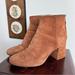 Madewell Shoes | Madewell Jillian Suede Ankle Boots Tan Block Heel Size 8 | Color: Brown/Tan | Size: 8