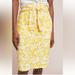 Anthropologie Skirts | Anthropologie Colloquial Button Front Pencil Skirt | Color: Yellow | Size: 4