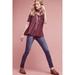 Anthropologie Tops | Anthropologie Eri + Ali Top Burgundy Waterfall Swing Short Sleeve Small | Color: Red | Size: S