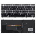SUNMALL Replacement Keyboard with Backlit and Trackpoint Compatible with HP EliteBook 725 G3 725 G4 820 G3 820 G4 828 G4 826631-001 815391-001 with Silver Frame US Layout