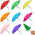 Mini Umbrella Colorful Baby Umbrella Beach Sunny Rainy Doll Umbrella Travel Umbrella Decorations Cute Tiny Umbrella Mini Parasol for Photography Props Supplies, 8 Colors, 11.8 Inch(24 Packs)