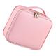 Ipetboom Partition Cosmetic Bag Train Case Make up Case Compartment Makeup Bag Makeup Bags Cosmetics Case Organizer Cosmetics Organizer Pu Leather High Capacity Wash Bag Travel Pink