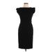 Hobbs London Casual Dress - Sheath High Neck Sleeveless: Black Solid Dresses - Women's Size 10