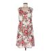 Espresso Casual Dress - Mini Scoop Neck Sleeveless: White Print Dresses - Women's Size Medium