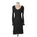 White House Black Market Casual Dress - Sweater Dress: Gray Marled Dresses - Women's Size X-Small Petite