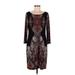 Tiana B. Casual Dress - Sheath: Black Print Dresses - Women's Size Medium