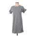 Old Navy Casual Dress - Mini Crew Neck Short sleeves: Gray Print Dresses - Women's Size X-Small