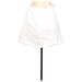 Pink Lily Casual Skirt: White Solid Bottoms - Women's Size Large