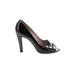 Marc by Marc Jacobs Heels: Black Print Shoes - Women's Size 37.5 - Peep Toe