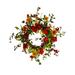 The Holiday Aisle® Artificial Mixed Wildflower Wreath 24" in Red | 24 H x 24 W x 4 D in | Wayfair D7884E34A8FC4D51822C55C99875D063