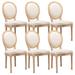 One Allium Way® Aadrian Linen Parsons Chair Dining Chair Wood/Upholstered/Fabric in White | 37.4 H x 19.3 W x 22.8 D in | Wayfair