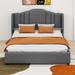 Red Barrel Studio® Jerona Platform Storage Bed Upholstered/Linen in Gray | 41.7 H x 64 W x 85.4 D in | Wayfair 1436416060764D108B3D0A2312EFF865