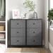 Ebern Designs Eger 6 - Drawer Dresser Wood/Metal in Gray/Black | 28 H x 31.5 W x 12 D in | Wayfair 4D222FF91A814F87922342B3D2183984