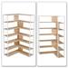 Latitude Run® Practical design Corner Bookcase w/ seven-tier Shelves & Sturdy Steel Frame, for study Wood in White/Brown | Wayfair