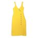 Harper Heritage Casual Dress - Mini V Neck Sleeveless: Yellow Print Dresses - Women's Size 2X-Small