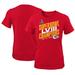 Girls Youth Red Kansas City Chiefs Super Bowl LVIII Champions Iconic Victory T-Shirt