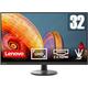 Lenovo D32u-45 | 31,5" 4K Monitor | 3840x2160 | 60Hz | 250 nits | 4ms Reaktionszeit | HDMI | DisplayPort | höhenverstellbar | schwarz