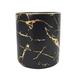 Marbled Pen Holder Delicate Ceramic Storage Cup Desktop Storage Container Nordic Style Pen Holder Cosmetic Brushes Storage Cup Black