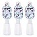 3 Set 30ml Travel Size Bottle and Keychain Holder with Cactus Prints Hand Sanitizer Bottles with Keychain Carriers for Soap Lotion and Liquids (3pcs Bottles + 3pcs Covers)