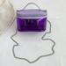 Kukuzhu Women Clear Messenger Bag Chain PVC Transparent Travel Small Purse Fashion Simple Casual Portable See Through Cosmetic Bag