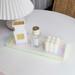 BESTONZON Dresser Vanity Tray Multi-use Counter Perfume Tray Exquisite Acrylic Stripe Storage Tray