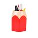 FNGZ Pencil Barrel Clearance Pencil RD Storage Vase Pot Pen Stationery Holder Brush Makeup Housekeeping Organizers Red