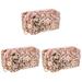 3 Pc Sequin Cosmetic Bag Storage Makeup Women Travel Organizer Wash Glitter Toiletry Pouch Miss