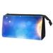 OWNTA Galaxy Starry Sky Bright Planets Sun Pattern Makeup Organizer Travel Pouch: Lightweight Microfiber Leather Cosmetic Bag