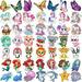 Rejaski 50 PCS Cute Animals ZOO Kids Temporary Tattoos For Girls Butterfly Mermaid Unicorn 3D Cartoon Fake Tattoos For Child Toddler Boys Teen Fun Small Tatoo Party Favor Sets Supplies Decoration