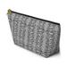 Black Grey Snakeskin Animal Print Makeup Bag Cosmetic Bag-Accessory Pouch