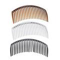 6pcs Plastic Comb Headdress Simple Decor Comb Headdress for Woman Lady Girl (Black Coffee Transparent Each Color Has 1pcs)