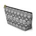 Grey Black Snakeskin Animal Print Makeup Bag Cosmetic Bag Accessory Pouch