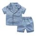 Herrnalise Toddler s pajamas Infant Baby Boy Kid Short Sleeve Striped Tops+Shorts Pajamas Outfit Set
