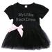 Newborn Infant Baby Girl My Little Black Long Sleeve Dress Top Tulle Tutu Dress Skirts Fall Winter Clothes Outfits